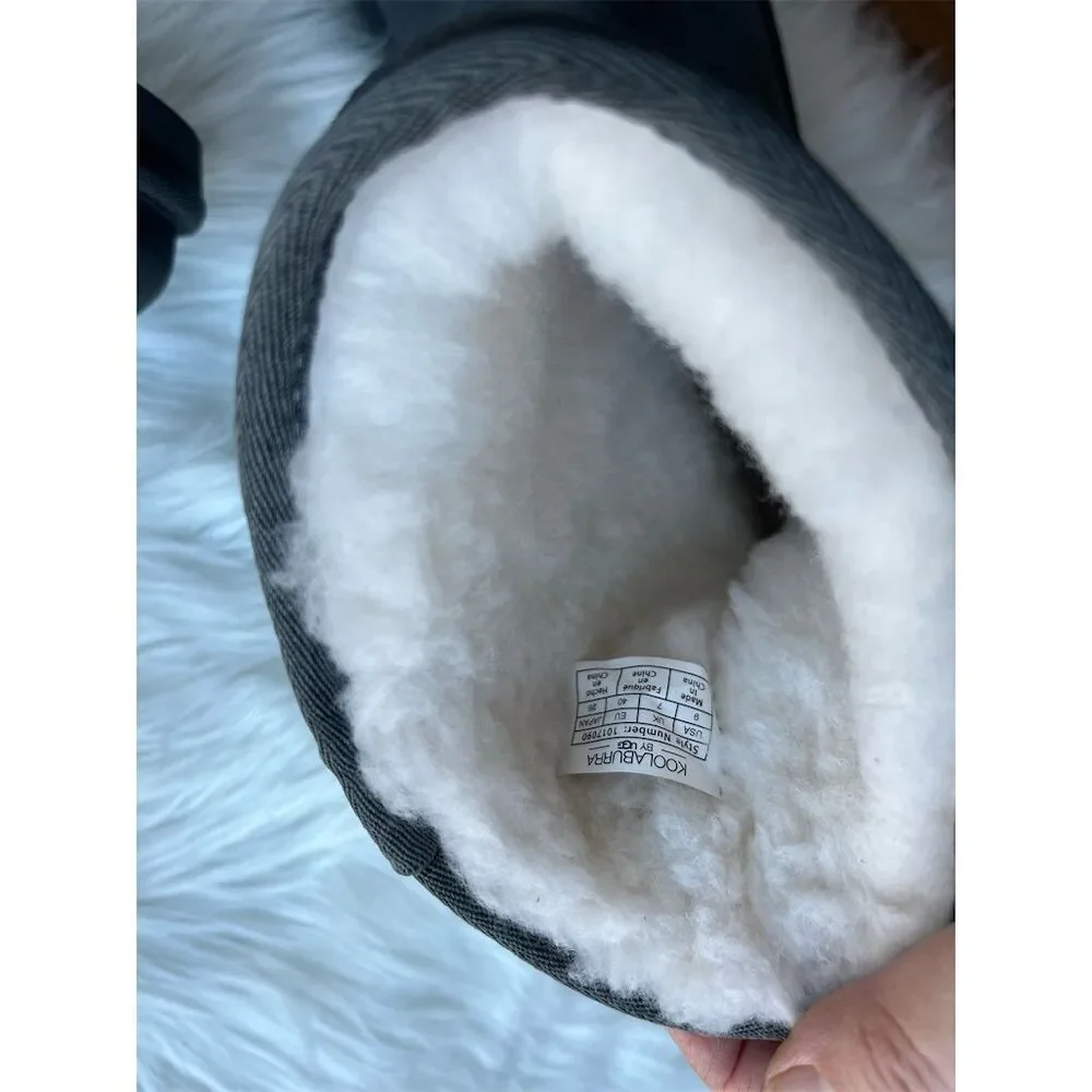 🆕Koolaburra by UGG Women's Grey Koola Suede Faux Fur Boots Size 9 Casual Winter